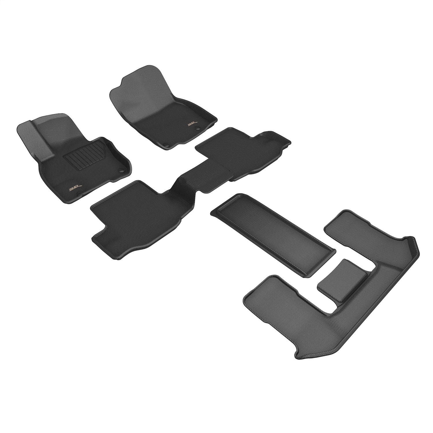 3D MAXpider - L1MZ08801509 - Front Rear and Third Row - Floor Mat Set