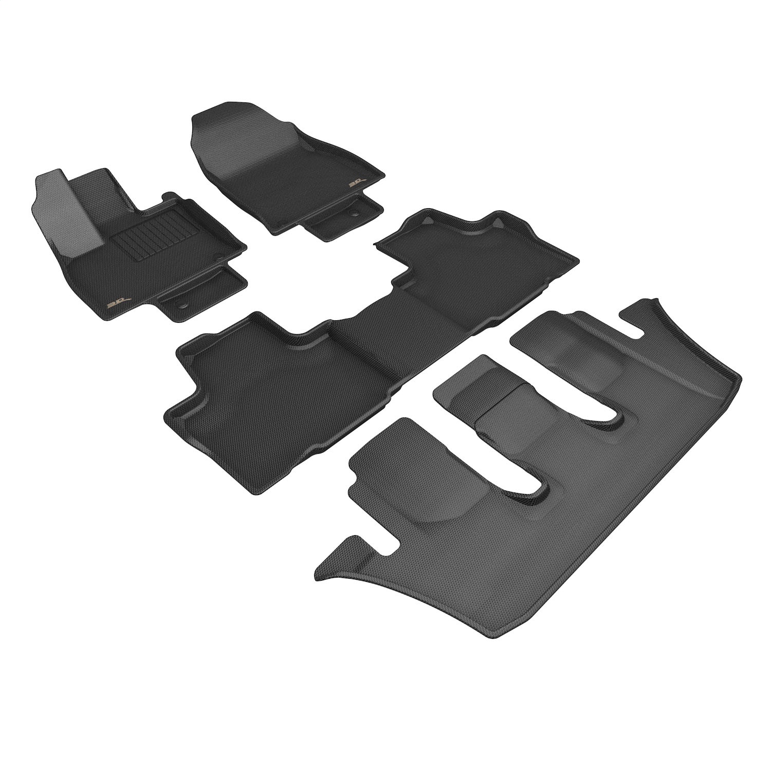 3D MAXpider - L1TY33301509 - Front Rear and Third Row - Floor Mat Set
