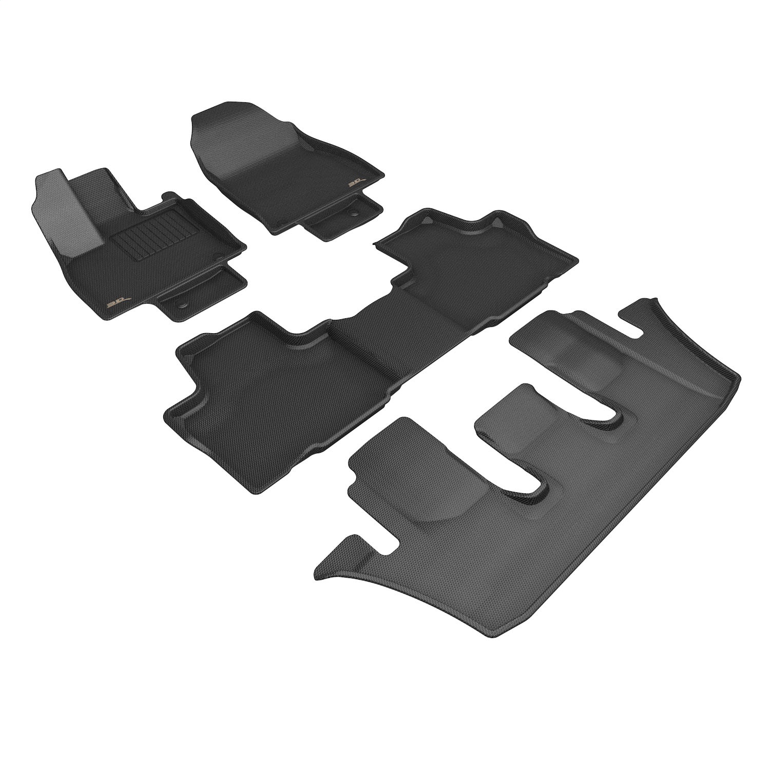 3D MAXpider - L1TY33901509 - Front Rear and Third Row - Floor Mat Set