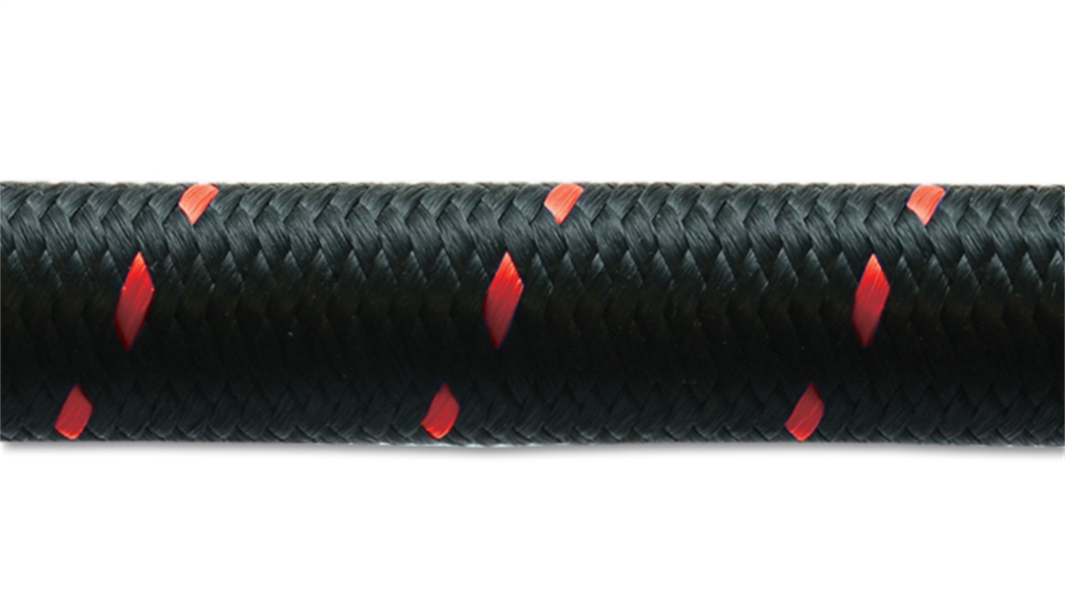 Vibrant Performance 11966R - Nylon Braided Black-Red Flex Hose