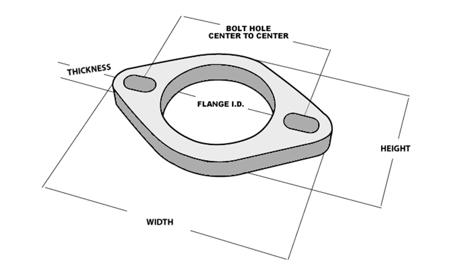Vibrant Performance 2-Bolt T304 SS Exhaust Flange (3in I.D.)