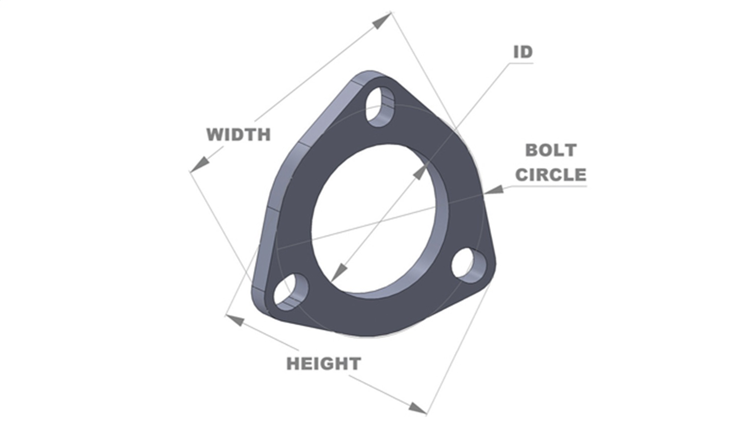 Vibrant Performance 1484 3-Bolt Stainless Steel Flange BHSR1484