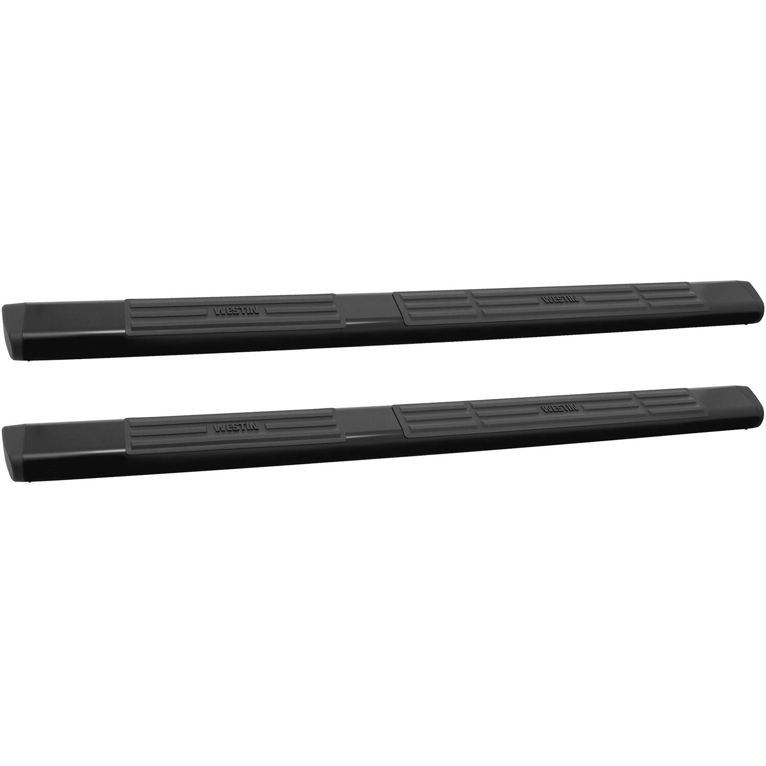 Westin Premier 6 in. Oval Nerf Step Bars Cab Length 75 in. Black Mild Steel
