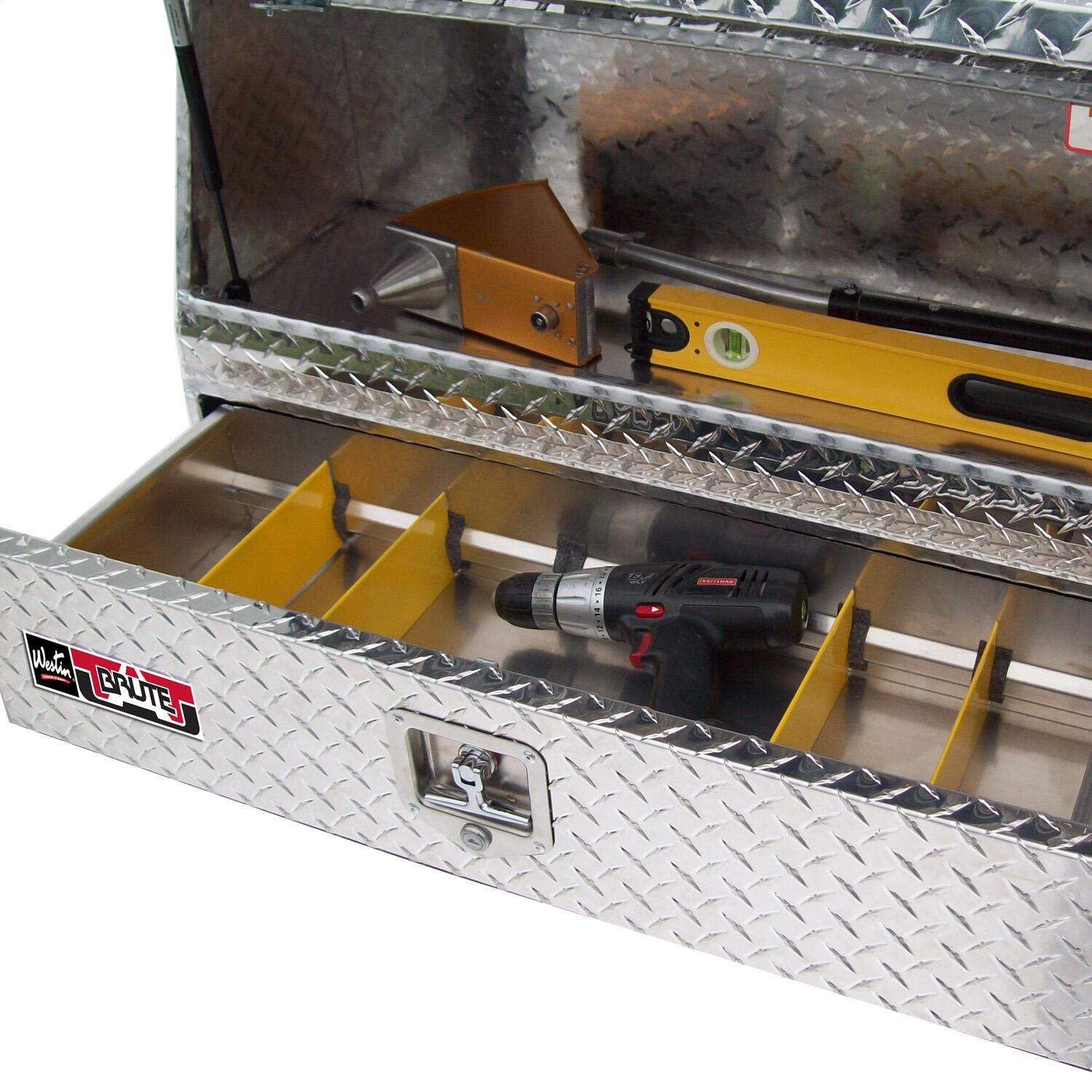 Westin 80-TB400-72-BD Brute Pro Series High Capacity Stake Bed Contractor Top Sider Tool Box