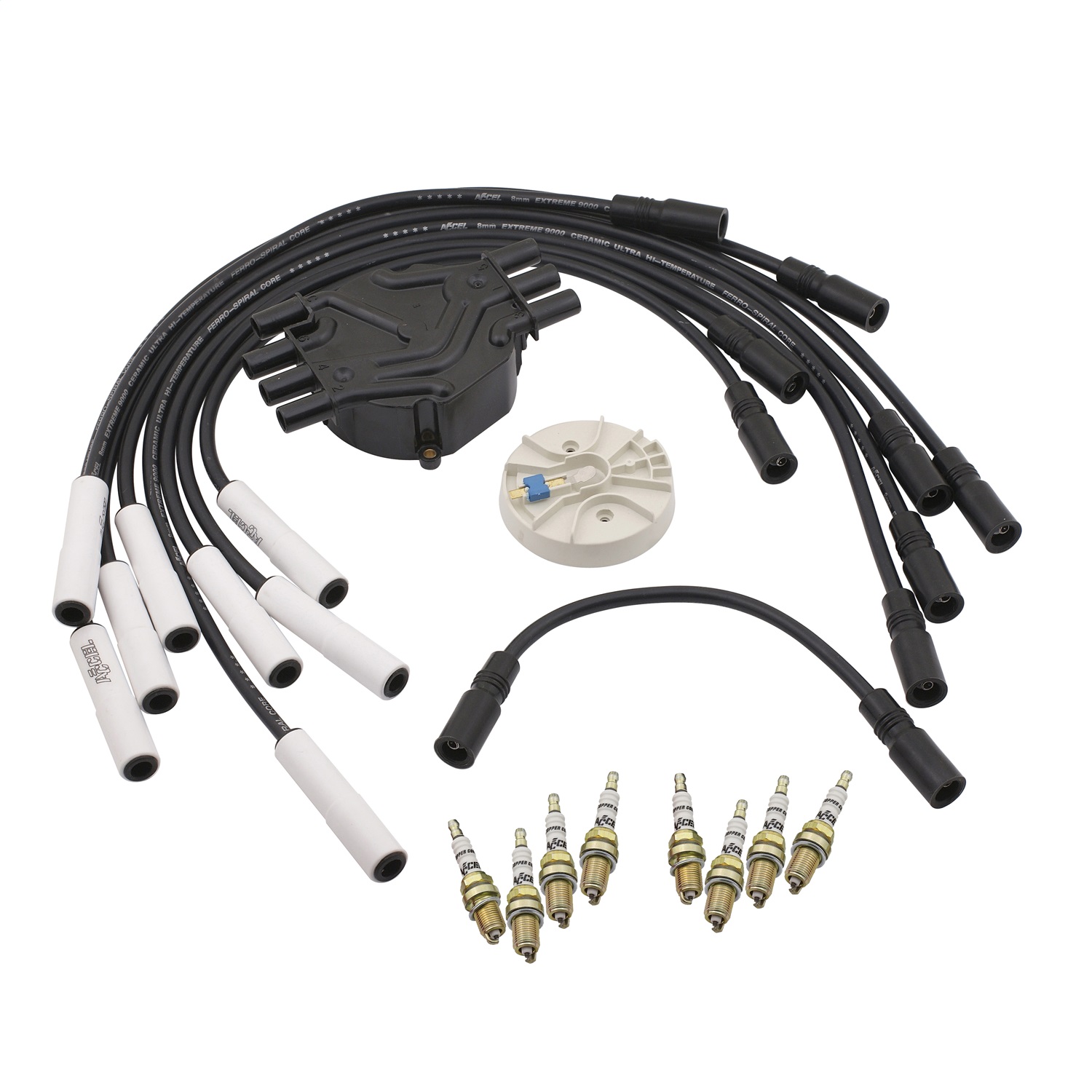 Accel TST6 Distributor Cap / Rotor Kit / Spark Plug / Spark Plug Wire Kit For CHEVROLET,GMC